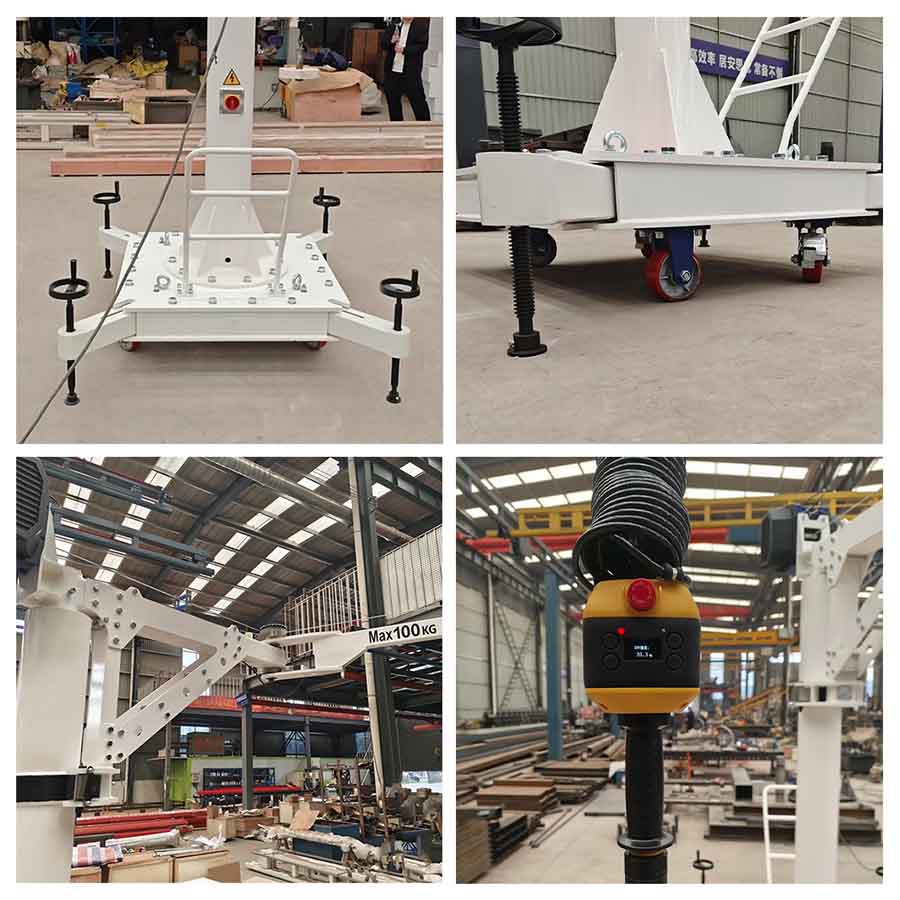 Portable jib crane structural components Portable jib crane structural components